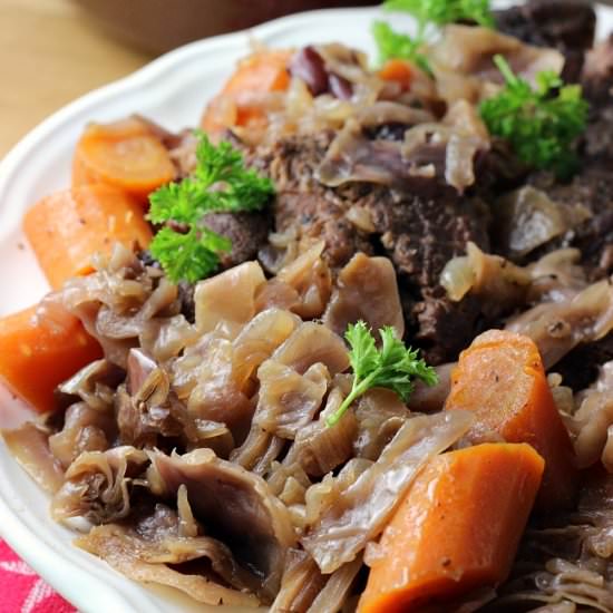 Slow Cooker German Style Pot Roast - Recipe photo by ReneesKitchenAdventures