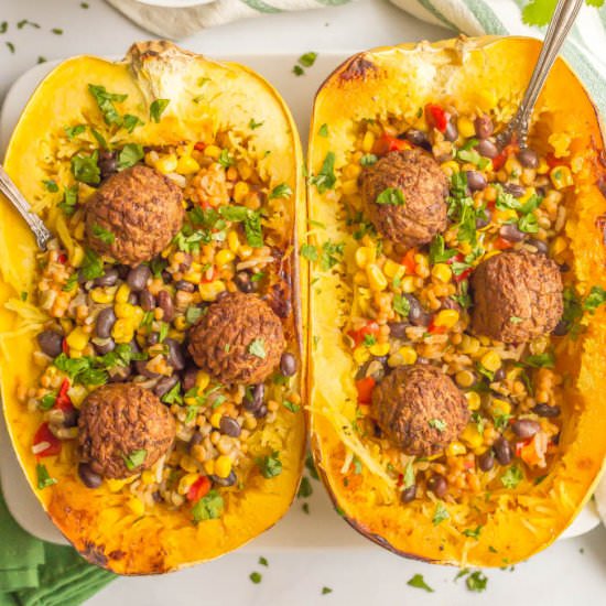 SW Vegetarian Spaghetti Squash - Recipe photo by Family Food on the Table