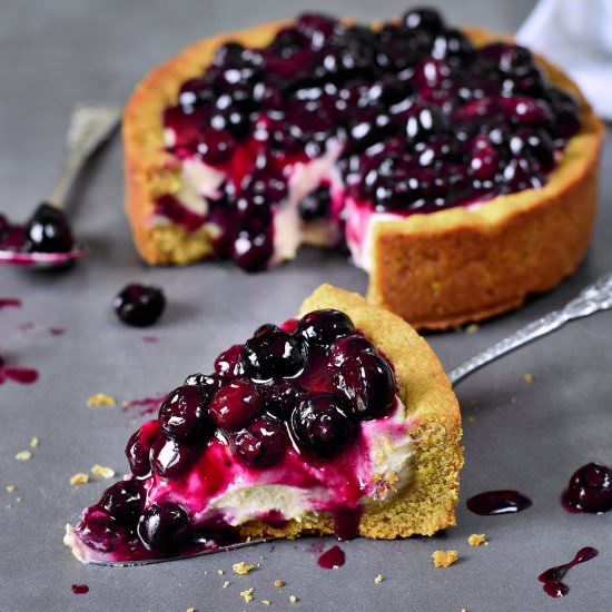 Blueberry Cream Pie - Recipe photo by elavegan