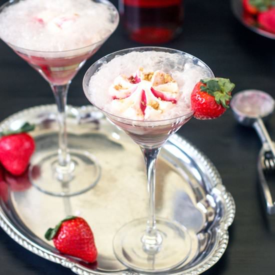 Strawberry Affogato - Recipe photo by allthatsjas