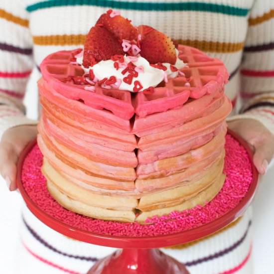 Ombre Waffle Cake - Recipe photo by clubcrafted