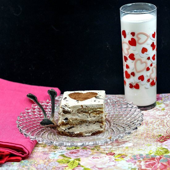 Easy Eggless Tiramisu - Recipe photo by onlinepastrychef