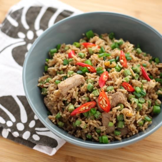Fried Rice with Long Beans - Recipe photo by Phong Hong