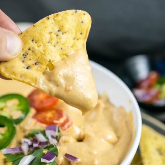 Cauliflower Queso - Recipe photo by yupitsvegan