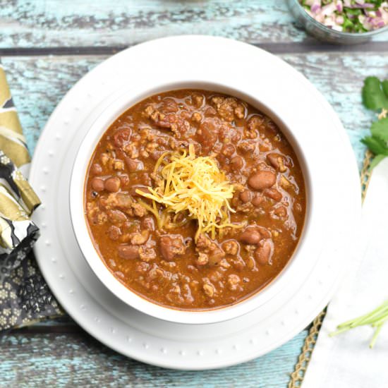 Easy Instant Pot Chicken Chili - Recipe photo by Spice Cravings