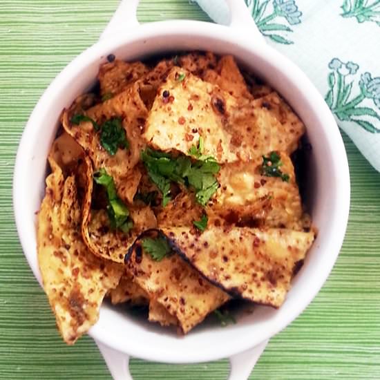 Papad Sabzi - Recipe photo by steamingpot