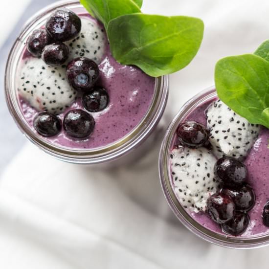 blueberry brain food smoothie - Recipe photo by Smart Nutrition