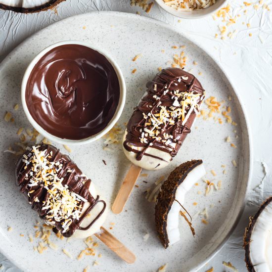 Creamy Coconut Popsicles - Recipe photo by The Hungry Cook