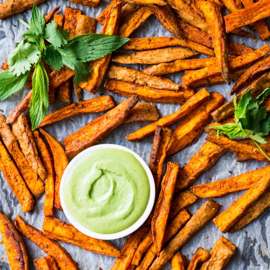 Cinnamon Paprika Sweet Potato Fries - Recipe photo by Nourish Everyday