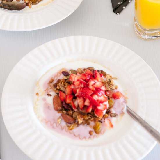 Breakfast Yogurt Parfait for two - Recipe photo by VeenaAzmanov