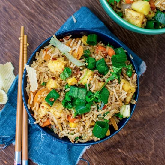 Thai Pineapple Fried Rice - Recipe photo by Anu@MyGingerGarlicKitchen