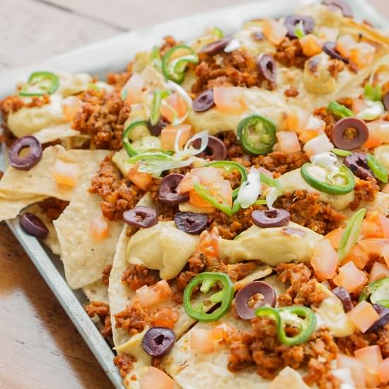 Loaded Vegan Nachos - Recipe photo by whoneedssalad