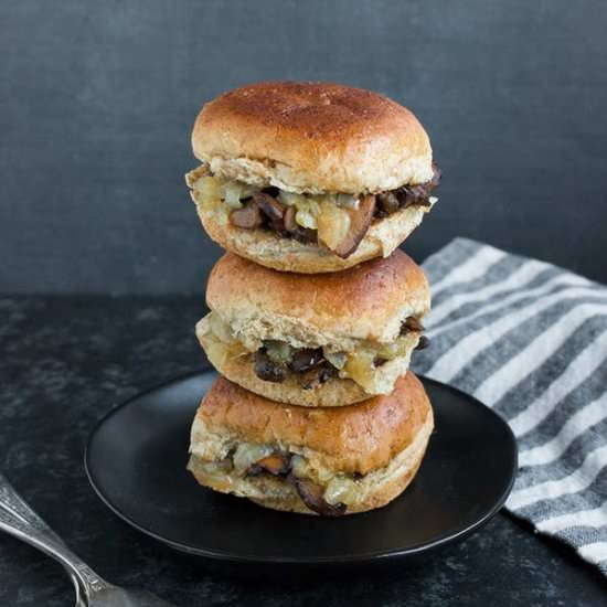 Mushroom Sliders - Recipe photo by craveveggies