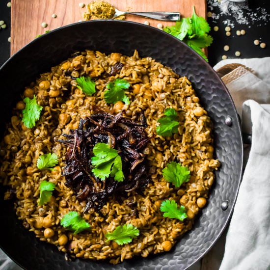 mujadara lentil pilaf - Recipe photo by My Digital Kitchen