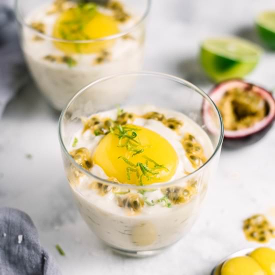 COCONUT RICE PUDDING WITH MANGO - Recipe photo by Gastro Senses