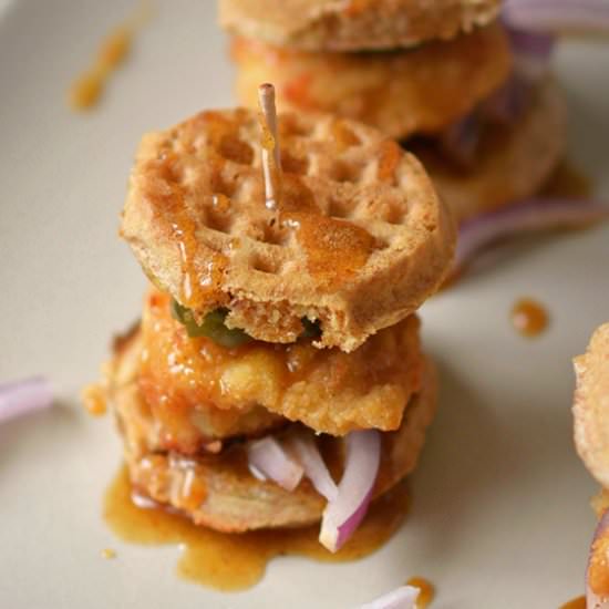 Chicken & Waffle Maple Sliders - Recipe photo by SimpleSeasonal