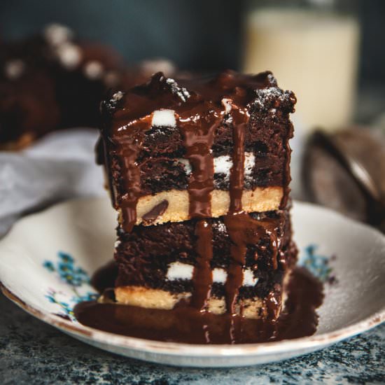 Vegan Slutty Brownies - Recipe photo by Heypopsicle