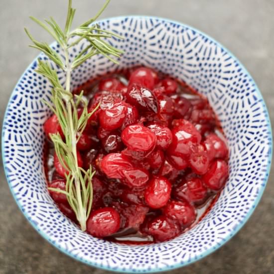 Cranberry Compote with Rosemary - Recipe photo by joskitchenlarder