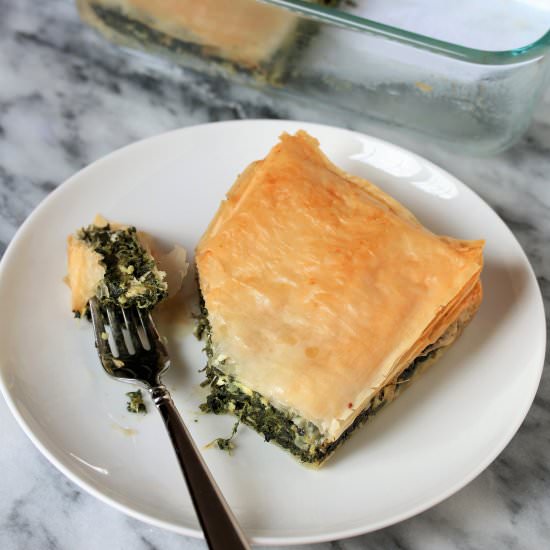 Spinach Pie for Two - Recipe photo by tms1