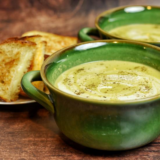 Creamy Black Truffle Asparagus Soup - Recipe photo by dudethatcookz
