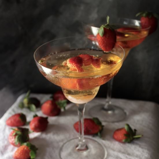 Champagne Strawberries - Recipe photo by The Food Samaritan