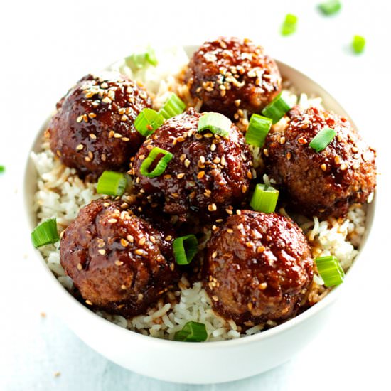 Beef Teriyaki Meatballs - Recipe photo by 2Teaspoons