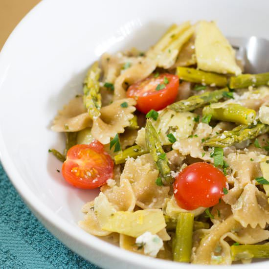 Artichoke and Asparagus Lemon Pasta - Recipe photo by recipecritique