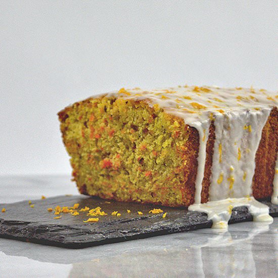 Semolina Carrot Cake & Orange Glaze - Recipe photo by agourmetfoodblog