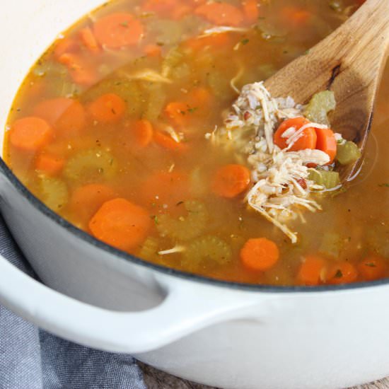 Chicken & Wild Rice Soup - Recipe photo by thespeedyspatula