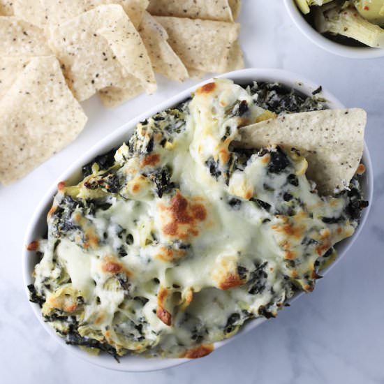 Skinny Spinach & Artichoke Dip - Recipe photo by spinach4breakfast