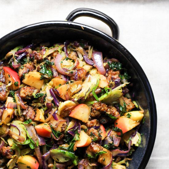 Paleo German Bratwurst Apple Slaw - Recipe photo by WorthyPause