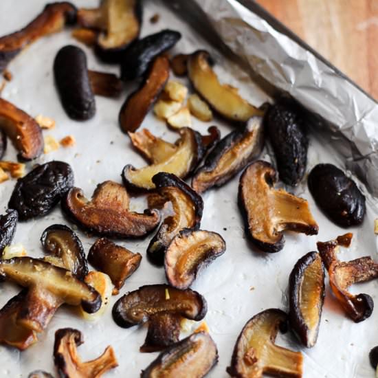 Garlicky Roasted Shiitake Mushrooms - Recipe photo by WorthyPause