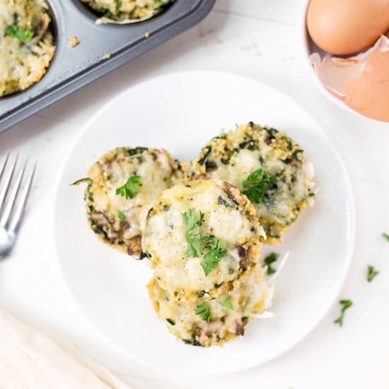 Spinach mushroom quinoa egg cups - Recipe photo by veggiebalance