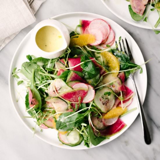 Watermelon Radish Salad - Recipe photo by Our Salty Kitchen