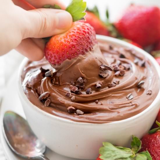 paleo chocolate mousse dip - Recipe photo by 40aprons