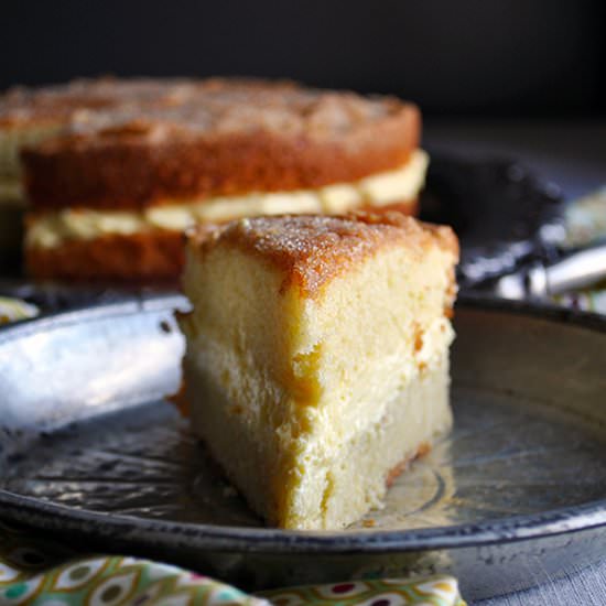 Olive Oil Cake with Mascarpone - Recipe photo by BatterandDough