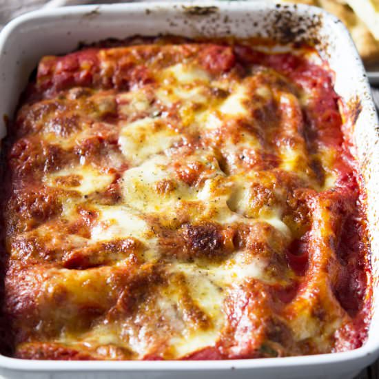 Spinach and ricotta cannelloni - Recipe photo by Inside the rustic kitchen