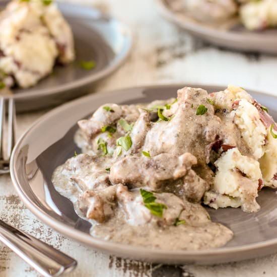 Instant Pot Red Wine Beef Tips - Recipe photo by lisasdinnertimedish