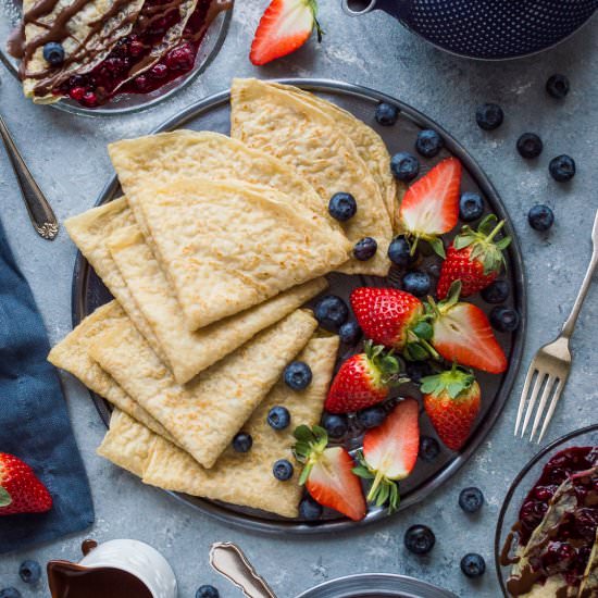 Vegan Crepes - Recipe photo by Domestic Gothess