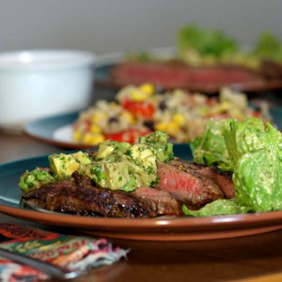 Churrasco with Avocado-Chimichurri - Recipe photo by flavorfuljourneys