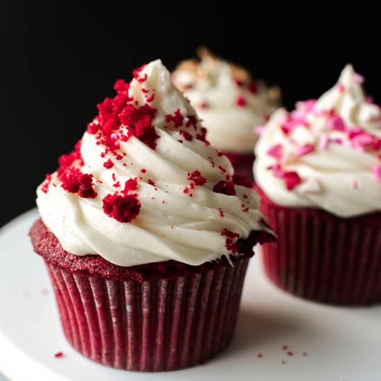 Red Velvet Cupcakes - Recipe photo by letseatcakeblog