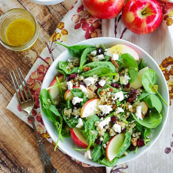 Apple Quinoa Spinach Salad - Recipe photo by homeandplate