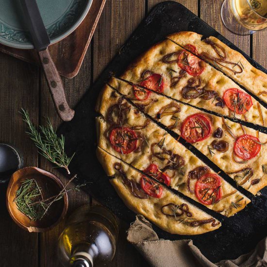 Rustic Focaccia - Recipe photo by weeattogether
