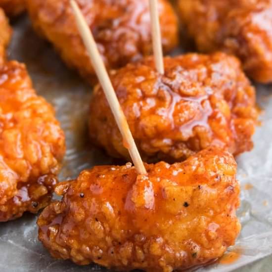 Baked Honey Sriracha Chicken Bites - Recipe photo by Cakewhiz