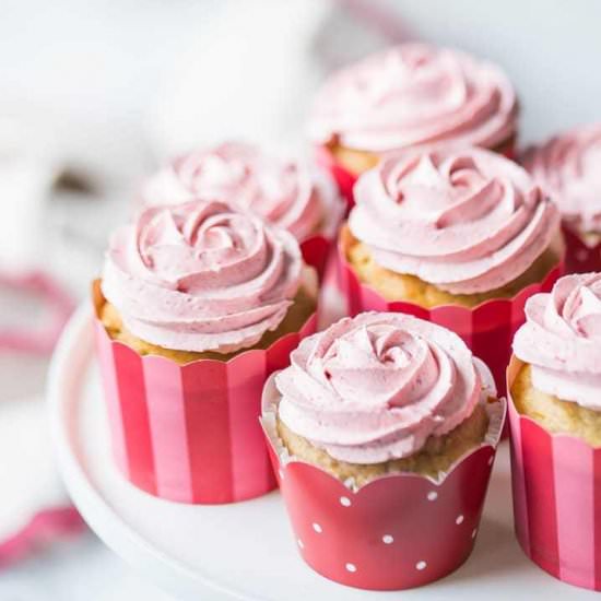 Strawberry Cupcakes - Recipe photo by Baking a Moment
