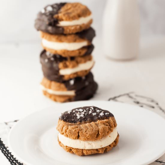 Chocolate Peanut Butter Cookies - Recipe photo by Peace Love and Low Carb