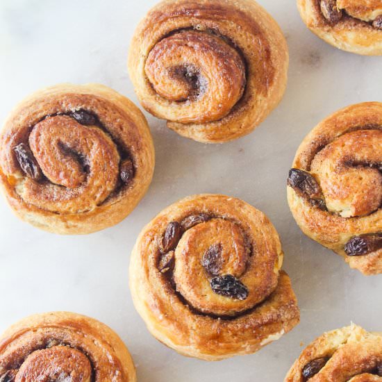 Cinnamon Raisin Danishes - Recipe photo by The Desserted Girl