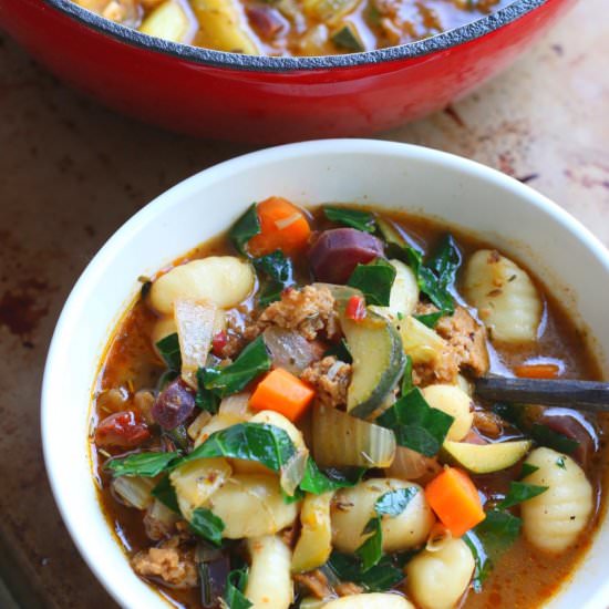 Vegetable Gnocchi Soup - Recipe photo by GrabSomeJoy