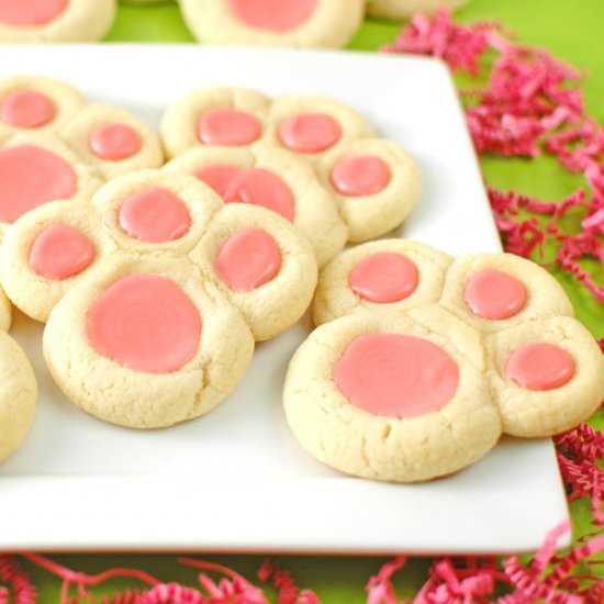 Bunny Paw Print Cookies - Recipe photo by savingcentbycent