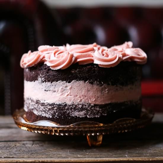 Chocolate Raspberry Cake - Recipe photo by fromthelarder